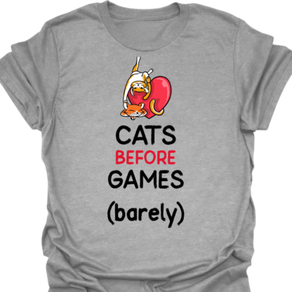 Cats Before Games (barely) T-shirt - Image 2