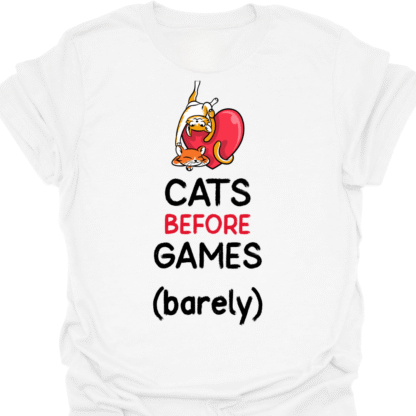 Cats Before Games (barely) T-shirt - Image 3