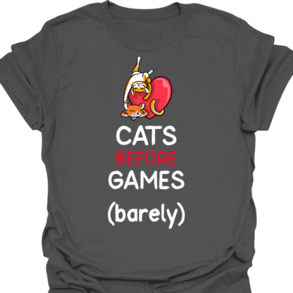 Cats Before Games (barely) T-shirt - Image 6