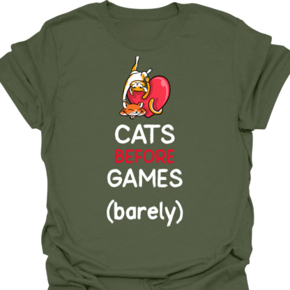 Cats Before Games (barely) T-shirt - Image 7