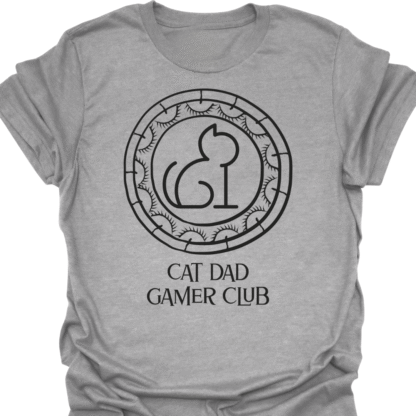 Cat Dad Gamer Club T-shirt - Image 2