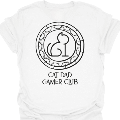 Cat Dad Gamer Club T-shirt - Image 3