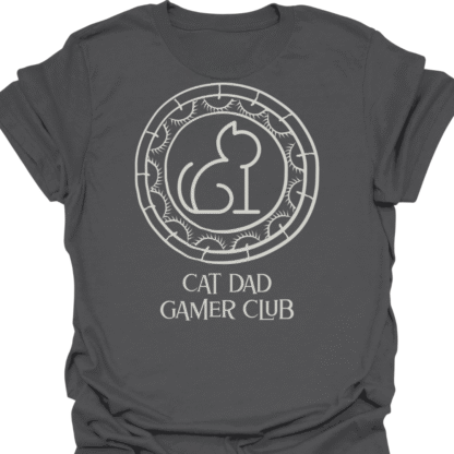 Cat Dad Gamer Club T-shirt - Image 6