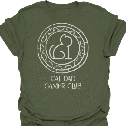 Cat Dad Gamer Club T-shirt - Image 7