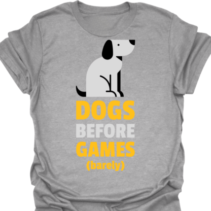 Dogs Before Games (barely) T-shirt - Image 2