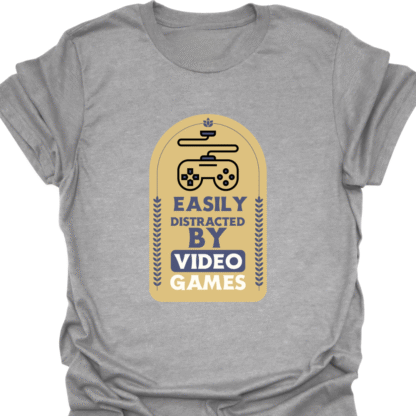 Easily Distracted By Video Games Brown T-shirt - Image 2