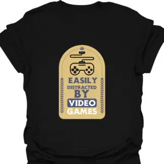 Easily Distracted By Video Games Brown T-shirt