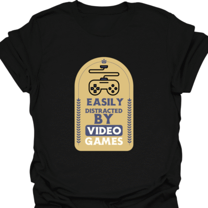 Easily Distracted By Video Games Brown T-shirt