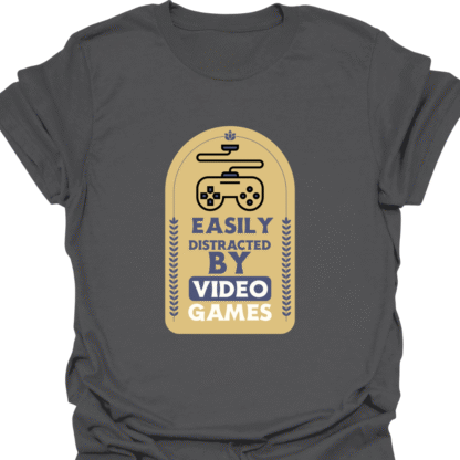 Easily Distracted By Video Games Brown T-shirt - Image 6