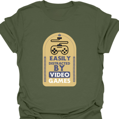 Easily Distracted By Video Games Brown T-shirt - Image 7