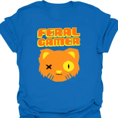 Feral Gamer Orange T-Shirt - Image 4