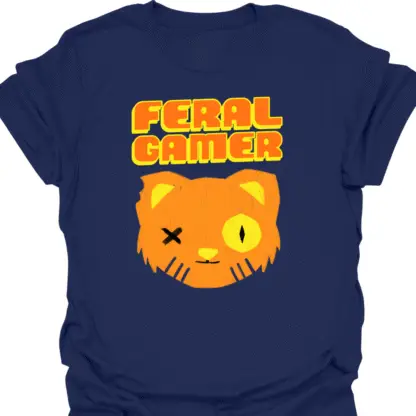 Feral Gamer Orange T-Shirt - Image 5