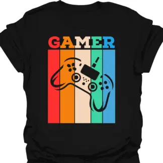 Retro Gamer With Controller T-shirt