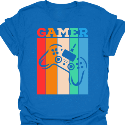Retro Gamer With Controller T-shirt - Image 4
