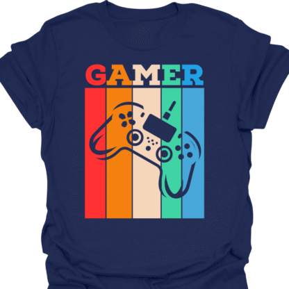 Retro Gamer With Controller T-shirt - Image 5