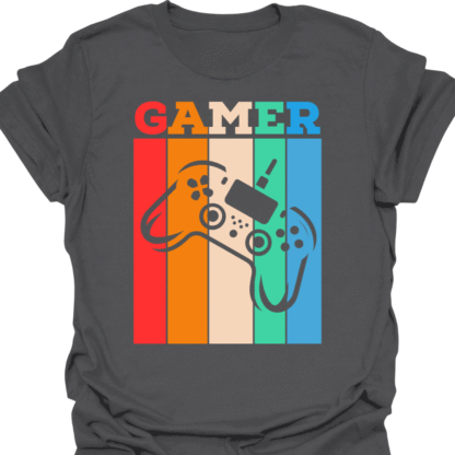 Retro Gamer With Controller T-shirt - Image 6