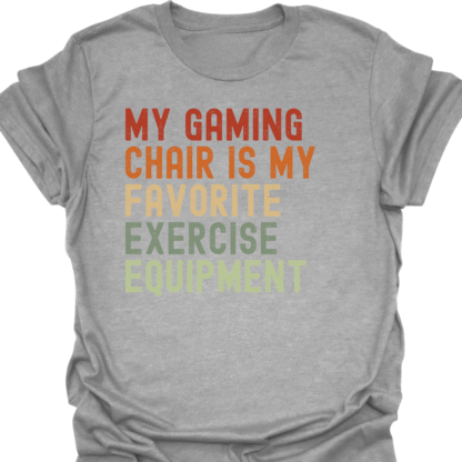 My Gaming Chair Is My Favorite Exercise Equipment Retro  T-Shirt - Image 2