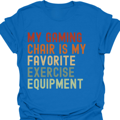 My Gaming Chair Is My Favorite Exercise Equipment Retro  T-Shirt - Image 4