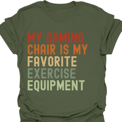 My Gaming Chair Is My Favorite Exercise Equipment Retro  T-Shirt - Image 7