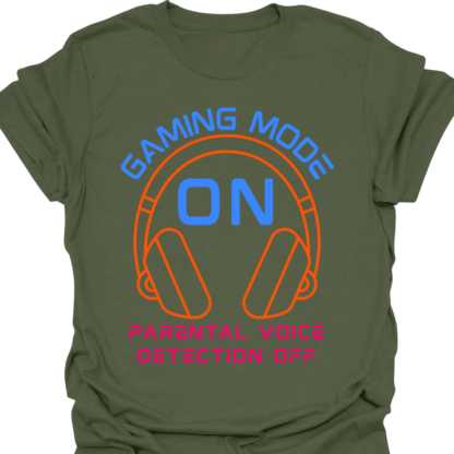 Gaming Mode ON, Parental Voice Detection Off T-Shirt - Image 7