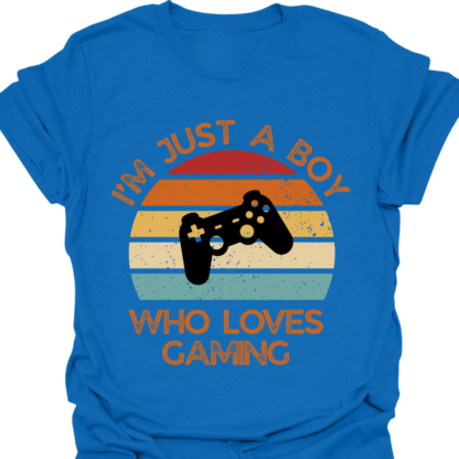 I'm Just A Boy Who Loves Gaming Retro Sunset T-shirt - Image 4