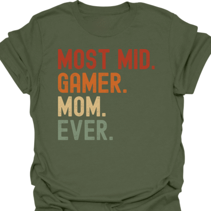 Most Mid. Gamer. Mom. Ever. Retro T-Shirt - Image 7