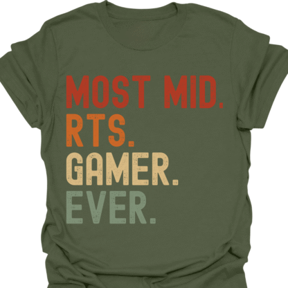 Most Mid. RTS. Gamer. Ever. Retro T-Shirt - Image 7