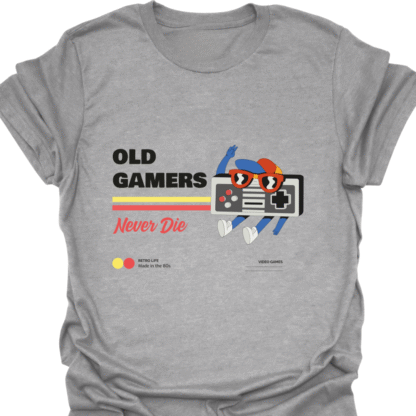 Old Gamers Never Die T-shirt - Image 2