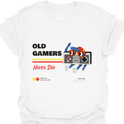 Old Gamers Never Die T-shirt - Image 3