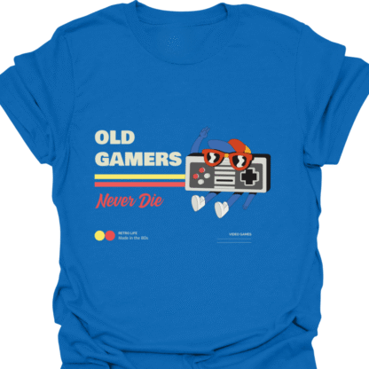 Old Gamers Never Die T-shirt - Image 4