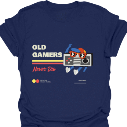 Old Gamers Never Die T-shirt - Image 5