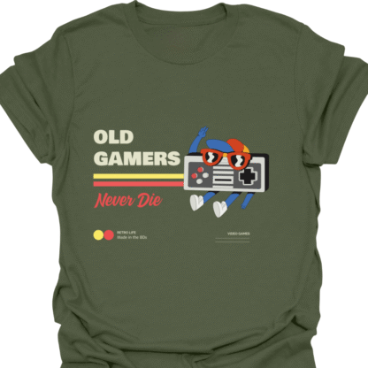 Old Gamers Never Die T-shirt - Image 7