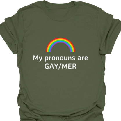 My Pronouns Are GAY/MER T-shirt - Image 7