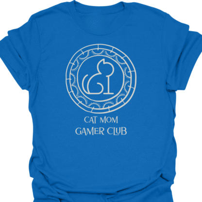 Cat Mom Gamer Club Line Art T-shirt - Image 4