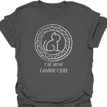 Cat Mom Gamer Club Line Art T-shirt - Image 6