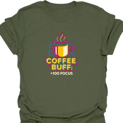 Coffee Buff +100 Focus 90s Bold T-Shirt - Image 7