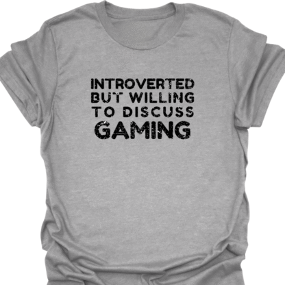 Introverted But Willing To Discuss Gaming Grunge T-Shirt - Image 2