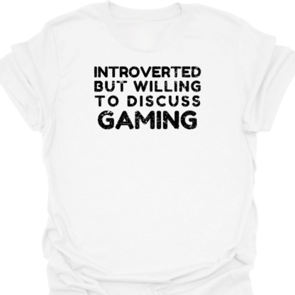 Introverted But Willing To Discuss Gaming Grunge T-Shirt - Image 3