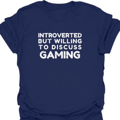 Introverted But Willing To Discuss Gaming Grunge T-Shirt - Image 5
