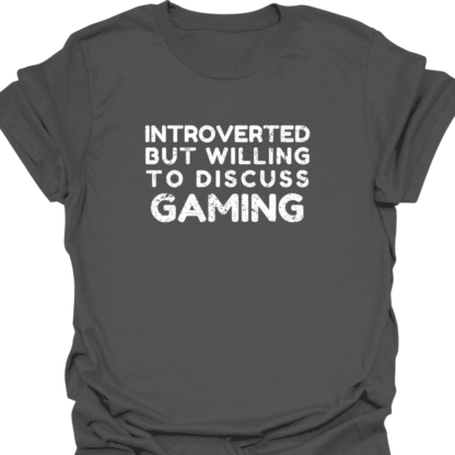 Introverted But Willing To Discuss Gaming Grunge T-Shirt - Image 6