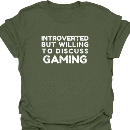 Introverted But Willing To Discuss Gaming Grunge T-Shirt - Image 7