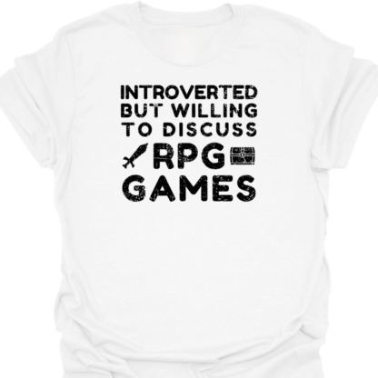 Introverted But Willing To Discuss RPG Games Grunge T-Shirt - Image 10
