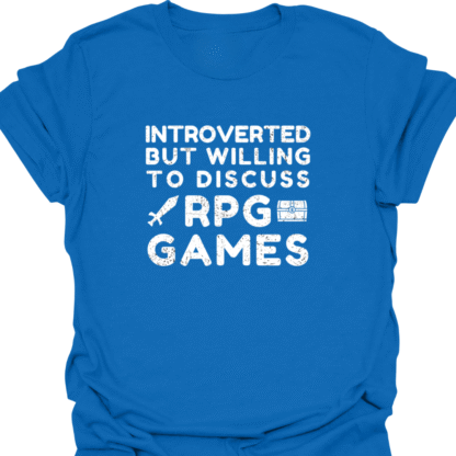 Introverted But Willing To Discuss RPG Games Grunge T-Shirt - Image 11