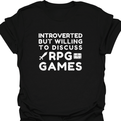 Introverted But Willing To Discuss RPG Games Grunge T-Shirt