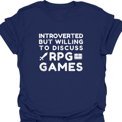 Introverted But Willing To Discuss RPG Games Grunge T-Shirt - Image 12