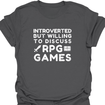 Introverted But Willing To Discuss RPG Games Grunge T-Shirt - Image 13