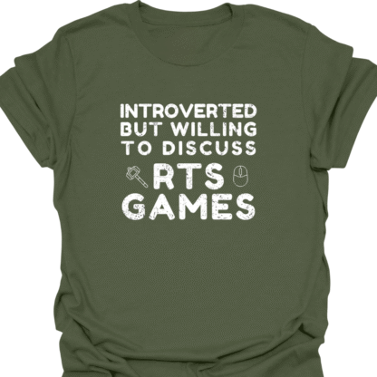 Introverted But Willing To Discuss RTS Games Grunge T-Shirt - Image 10
