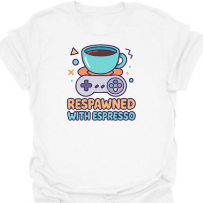 Respawned With Espresso 90s Style  T-Shirt - Image 3