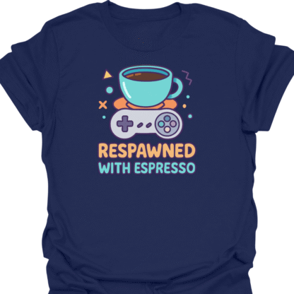 Respawned With Espresso 90s Style  T-Shirt - Image 5