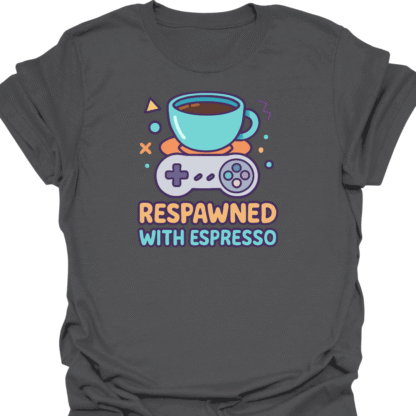 Respawned With Espresso 90s Style  T-Shirt - Image 6